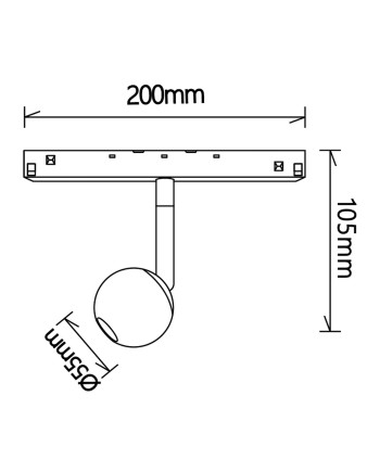MAGNETO* FOCO BOLA 7W BLANCO 3000K